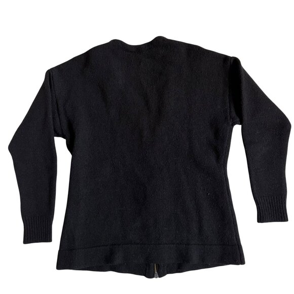 Woolrich Lambswool Full Zip Cardigan Sweater (Black) - Size Small - Picture 4 of 7